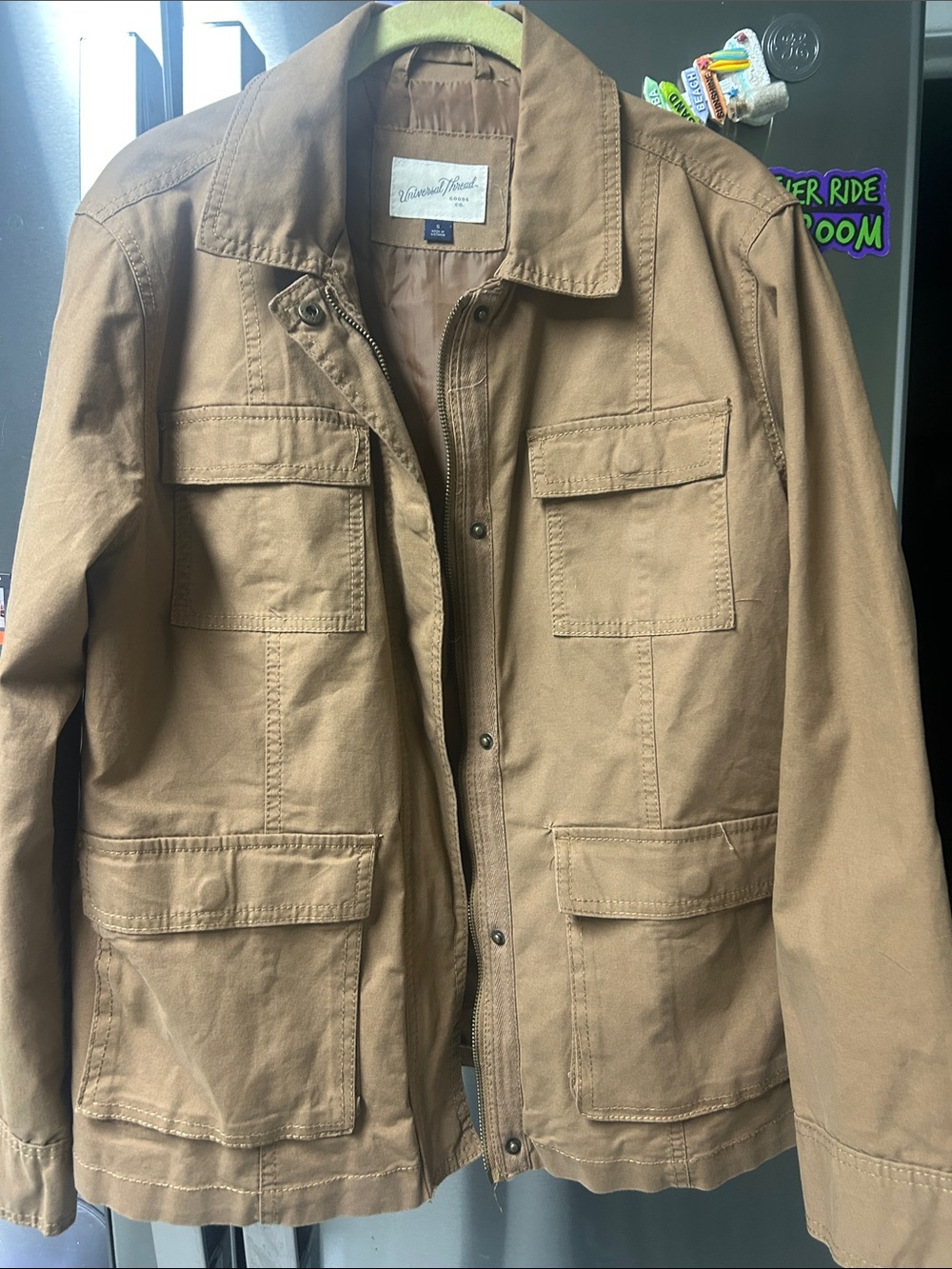 Universal Tread Tan Military Field Jacket with Multiple Pockets